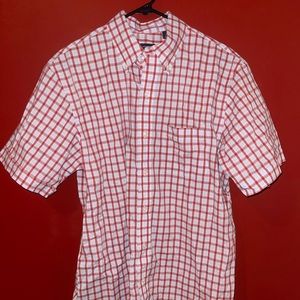Red/White plaid button up